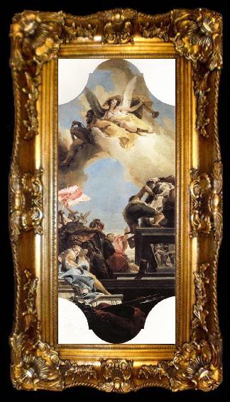 framed  Giovanni Battista Tiepolo Erection of a Statue to an Emperor, ta009-2